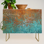 Vintage Copper and Teal Rust Credenza Gallery Image 1