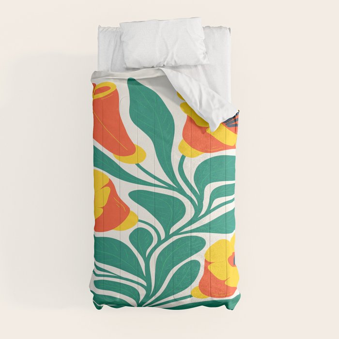 Orioles & Golden Poppy: Les Fleurs | Flower Market 04 | Spring Summer 23 Comforter Gallery Image 4