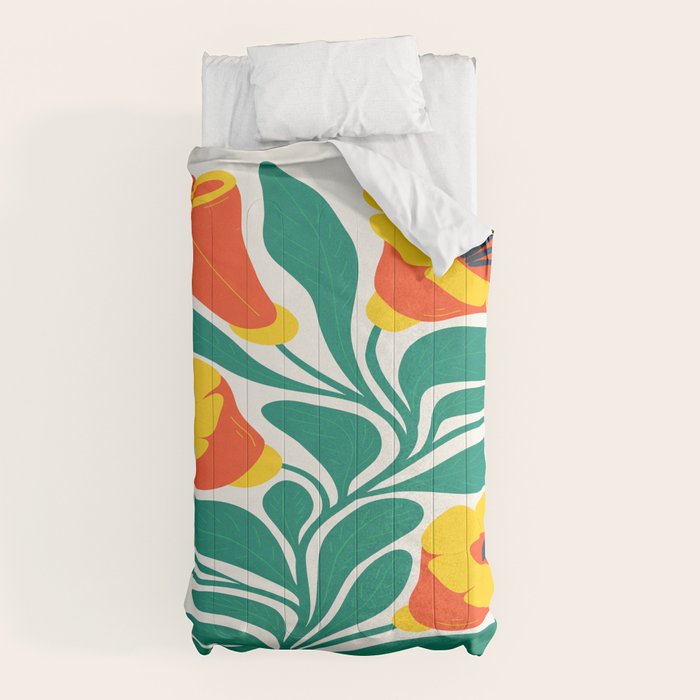 Orioles & Golden Poppy: Les Fleurs | Flower Market 04 | Spring Summer 23 Comforter Gallery Image 5