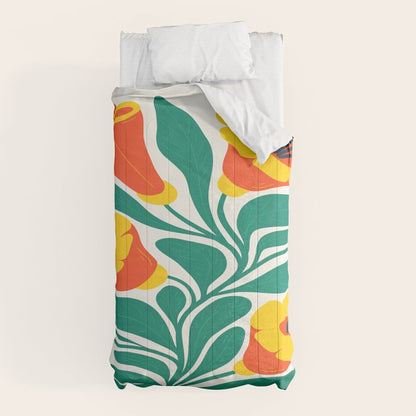 Orioles & Golden Poppy: Les Fleurs | Flower Market 04 | Spring Summer 23 Comforter Gallery Image 5