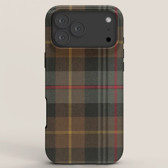Vintage Brown Gray Tartan Plaid Pattern iPhone Case Gallery Image 8