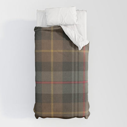 Vintage Brown Gray Tartan Plaid Pattern Duvet Cover Gallery Image 10