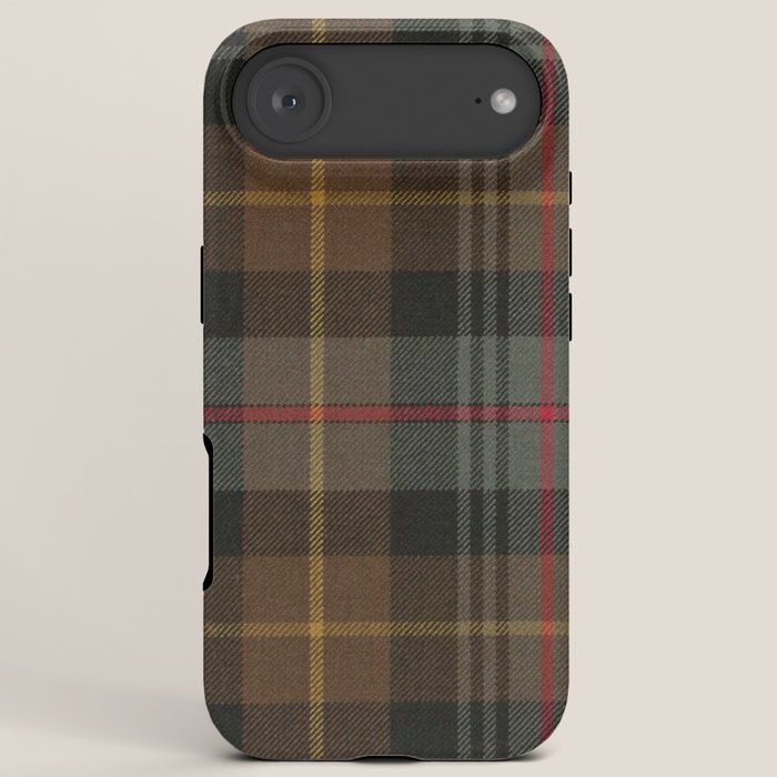 Vintage Brown Gray Tartan Plaid Pattern iPhone Case Gallery Image 6