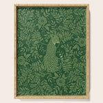 Spring Cheetah Pattern - Forest Green Serving Tray Gallery Image 1