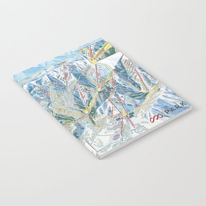 Park City Utah Trail Map Ski Snowboard Notebook Gallery Image 1