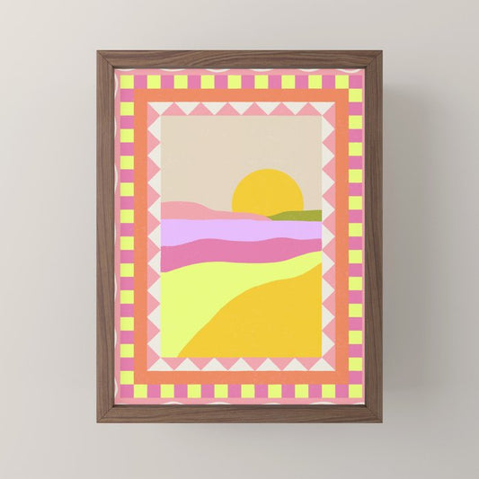 Picture Window Sunset Mini Art Print Gallery Image 2