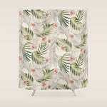 Tropical Palms Outline Shower Curtain Gallery Image 1