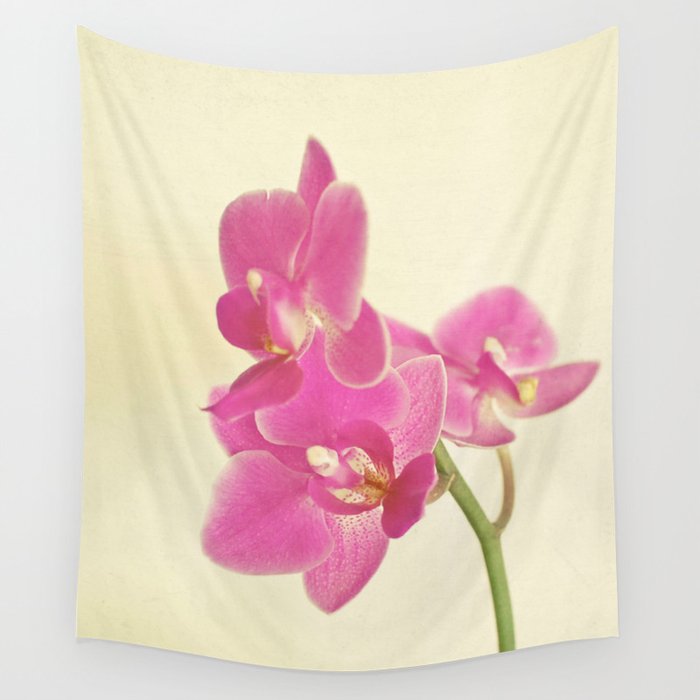 Pink Orchid Wall Tapestry Gallery Image 4