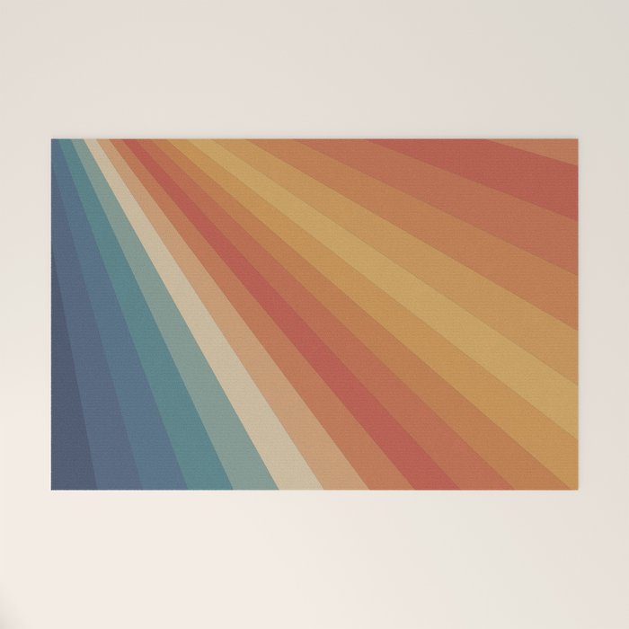 Retro 70s Sunrays Welcome Mat Gallery Image 1