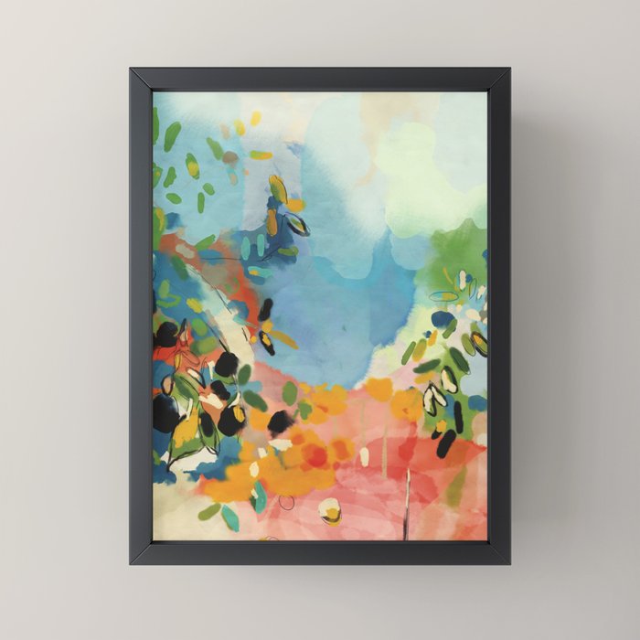 garden with sea view and olive tree Mini Art Print Gallery Image 3