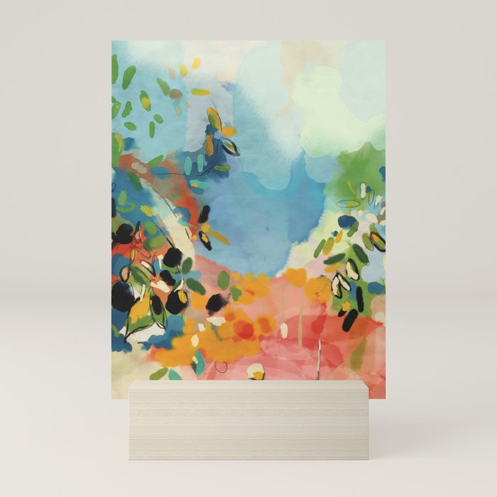 garden with sea view and olive tree Mini Art Print Gallery Image 5