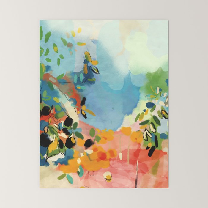 garden with sea view and olive tree Mini Art Print Gallery Image 6