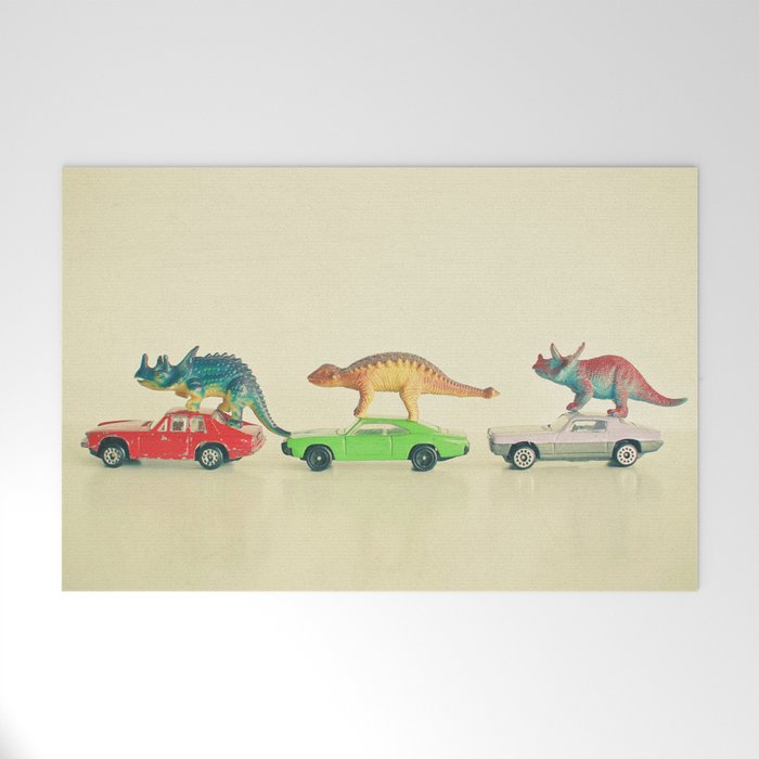 Dinosaurs Ride Cars Welcome Mat Gallery Image 1