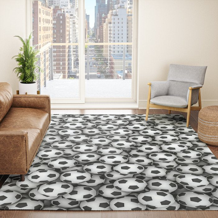 Soccer balls Rug Gallery Image 4