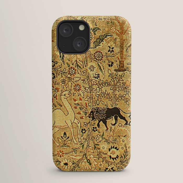Antique Persian Tabriz Animal Rug Print iPhone Case Gallery Image 17