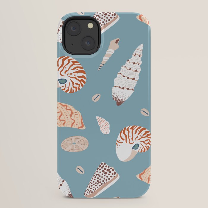 Vintage sea shell flat illustration pattern iPhone Case Gallery Image 30