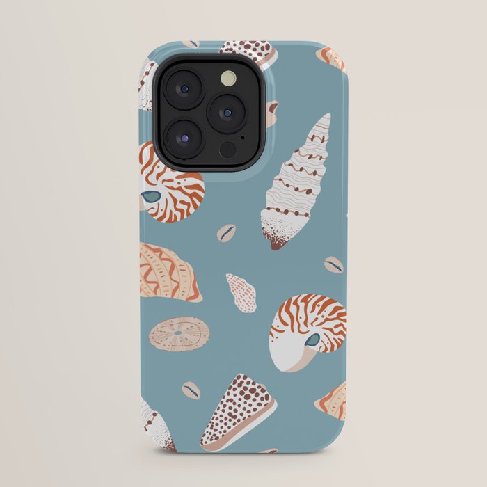 Vintage sea shell flat illustration pattern iPhone Case Gallery Image 31