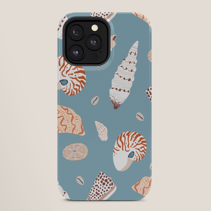 Vintage sea shell flat illustration pattern iPhone Case Gallery Image 28