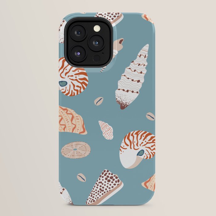 Vintage sea shell flat illustration pattern iPhone Case Gallery Image 24