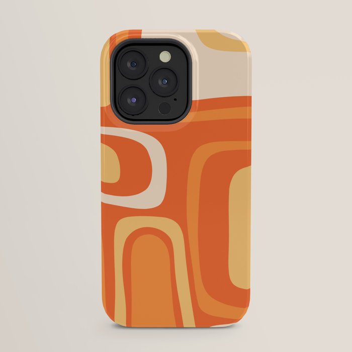 Palm Springs Mid Century Modern Abstract Pattern in Bright Orange Tangerine Tones iPhone Case Gallery Image 31