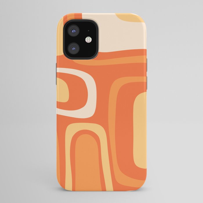 Palm Springs Mid Century Modern Abstract Pattern in Bright Orange Tangerine Tones iPhone Case Gallery Image 42