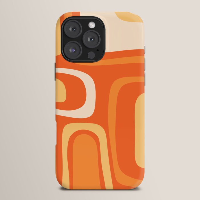 Palm Springs Mid Century Modern Abstract Pattern in Bright Orange Tangerine Tones iPhone Case Gallery Image 16