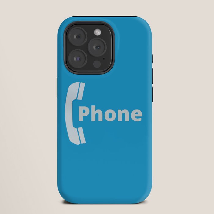 Vintage Pay Phone Booth Old School Retro Telephone Blue Sign iPhone Case Gallery Image 11