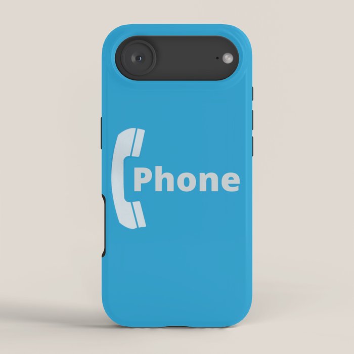 Vintage Pay Phone Booth Old School Retro Telephone Blue Sign iPhone Case Gallery Image 2