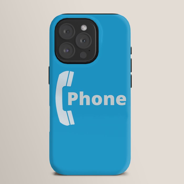 Vintage Pay Phone Booth Old School Retro Telephone Blue Sign iPhone Case Gallery Image 15