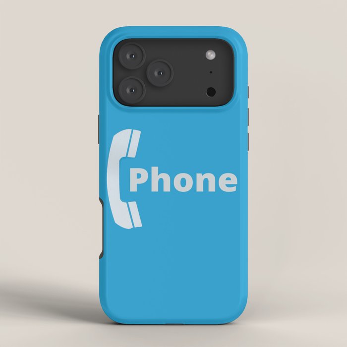Vintage Pay Phone Booth Old School Retro Telephone Blue Sign iPhone Case Gallery Image 4