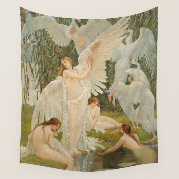 The Swan Maidens by Walter Crane Wall Tapestry Gallery Image 4