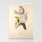 Bird Divinations: Golden Oriole (about: almanacofbirds.org) Stationery Card Gallery Image 1