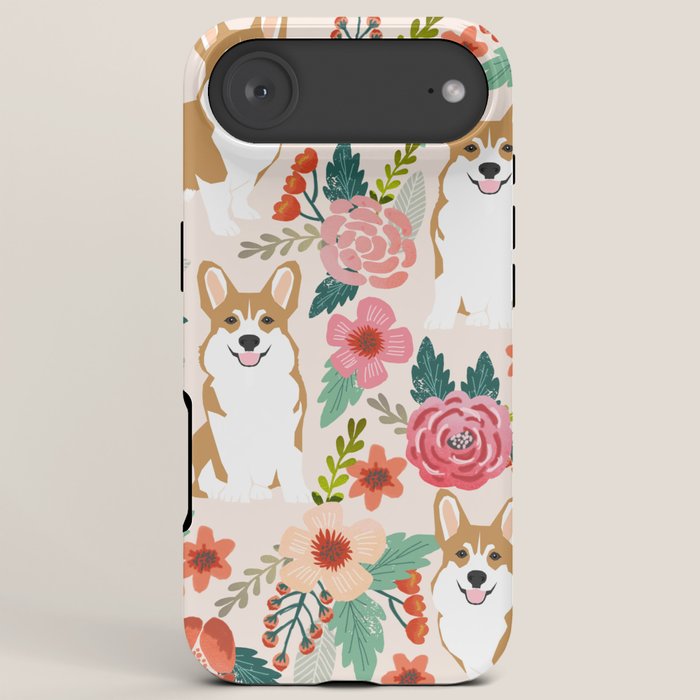 Corgi floral spring bloom flowers nature garden dog dog breeds corgis cute corgi puppies love iPhone Case Gallery Image 6