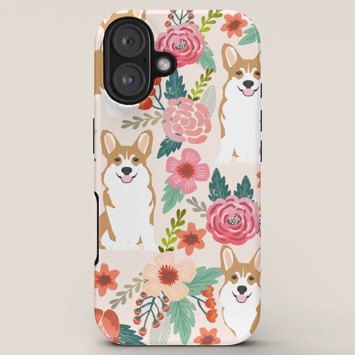 Corgi floral spring bloom flowers nature garden dog dog breeds corgis cute corgi puppies love iPhone Case Gallery Image 5