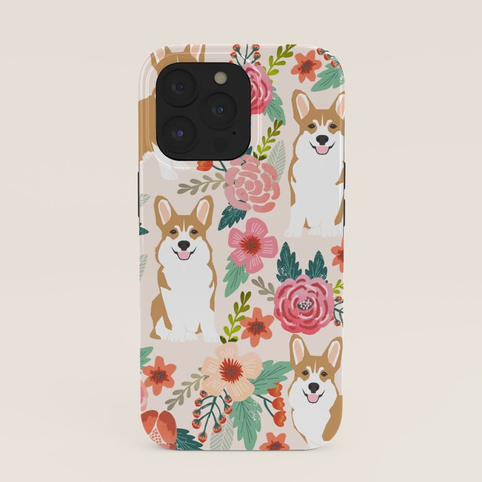 Corgi floral spring bloom flowers nature garden dog dog breeds corgis cute corgi puppies love iPhone Case Gallery Image 39