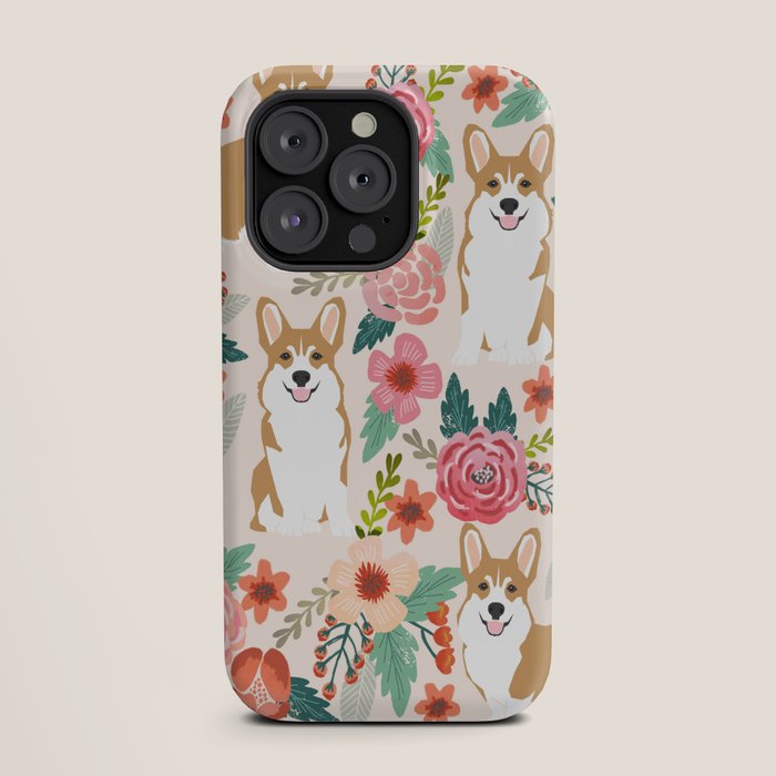 Corgi floral spring bloom flowers nature garden dog dog breeds corgis cute corgi puppies love iPhone Case Gallery Image 19