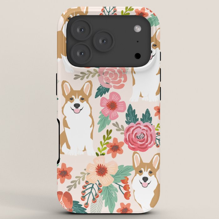 Corgi floral spring bloom flowers nature garden dog dog breeds corgis cute corgi puppies love iPhone Case Gallery Image 7