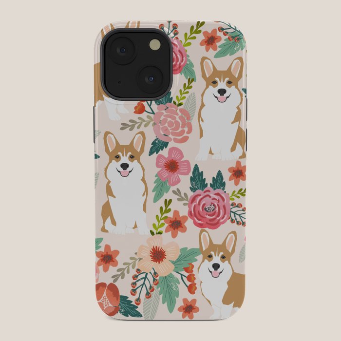Corgi floral spring bloom flowers nature garden dog dog breeds corgis cute corgi puppies love iPhone Case Gallery Image 34