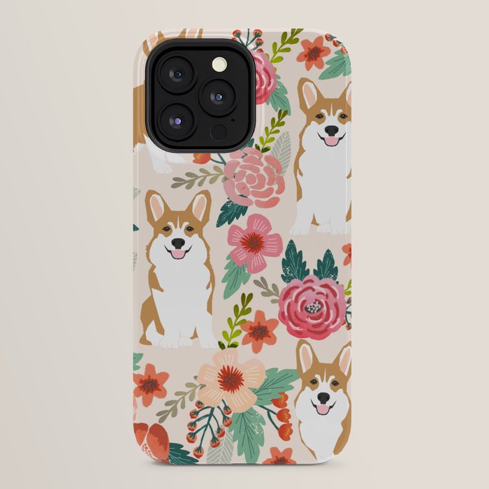 Corgi floral spring bloom flowers nature garden dog dog breeds corgis cute corgi puppies love iPhone Case Gallery Image 24