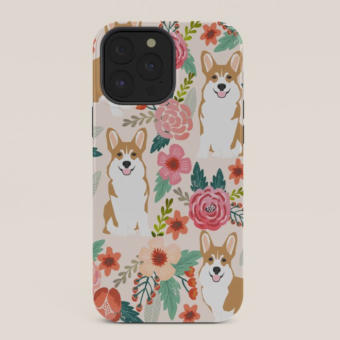 Corgi floral spring bloom flowers nature garden dog dog breeds corgis cute corgi puppies love iPhone Case Gallery Image 36