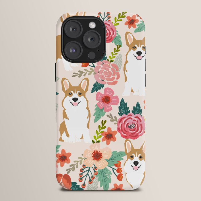 Corgi floral spring bloom flowers nature garden dog dog breeds corgis cute corgi puppies love iPhone Case Gallery Image 16