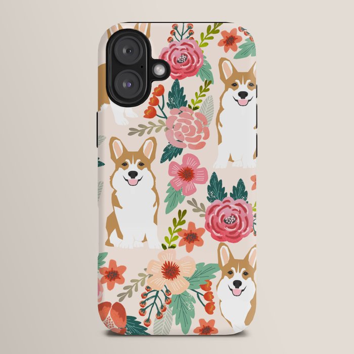 Corgi floral spring bloom flowers nature garden dog dog breeds corgis cute corgi puppies love iPhone Case Gallery Image 14