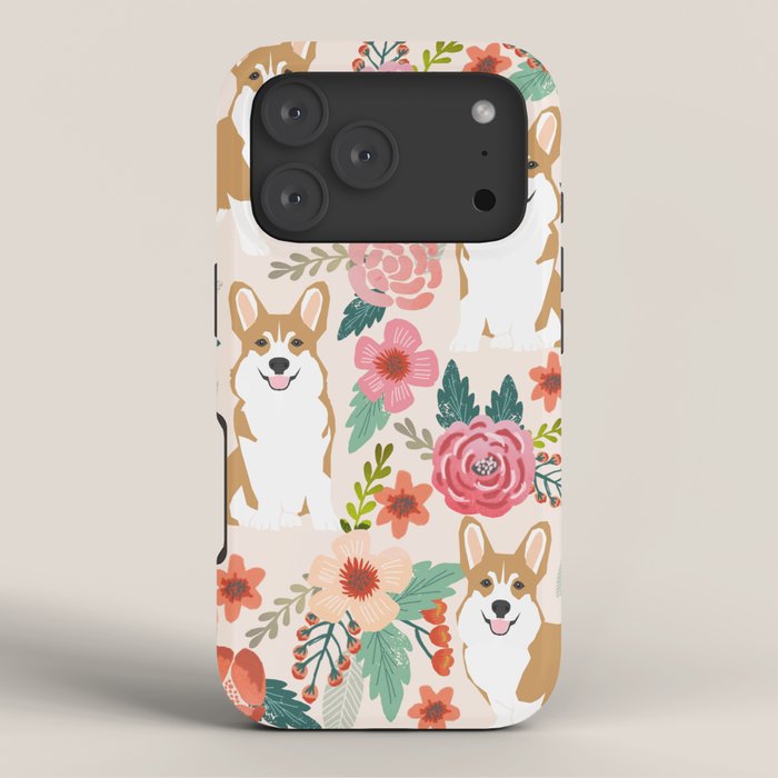 Corgi floral spring bloom flowers nature garden dog dog breeds corgis cute corgi puppies love iPhone Case Gallery Image 3