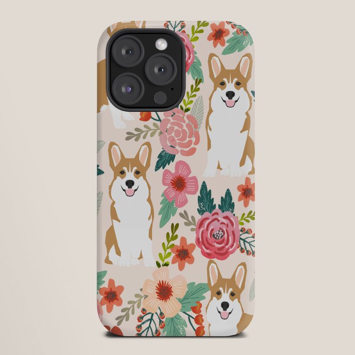Corgi floral spring bloom flowers nature garden dog dog breeds corgis cute corgi puppies love iPhone Case Gallery Image 20
