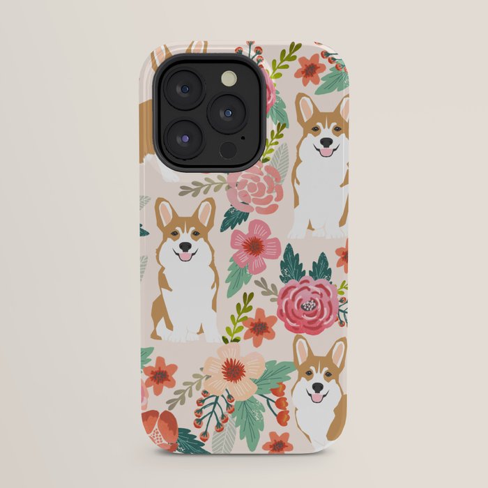 Corgi floral spring bloom flowers nature garden dog dog breeds corgis cute corgi puppies love iPhone Case Gallery Image 23