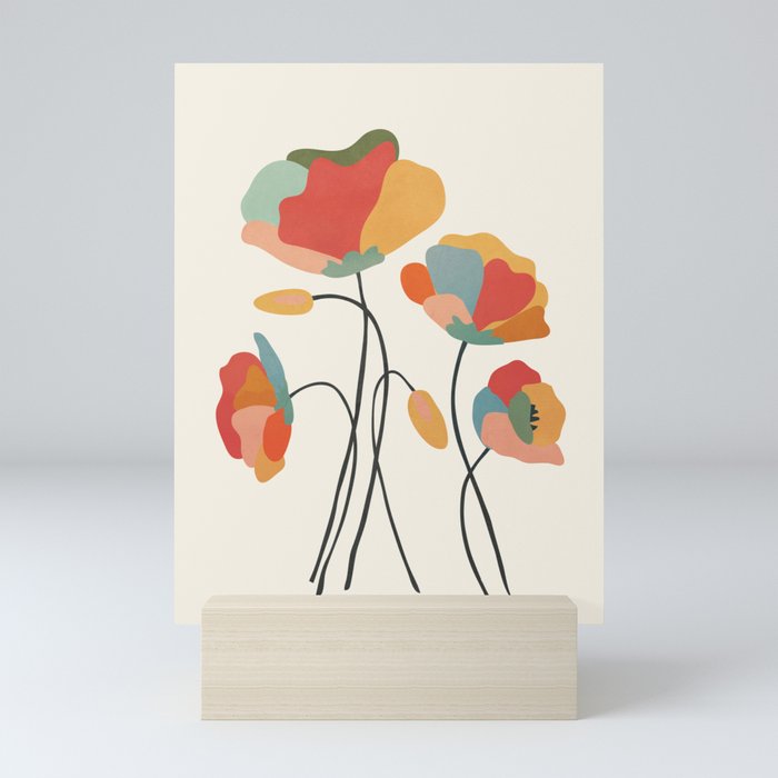 Colorful Flowers Mini Art Print Gallery Image 5