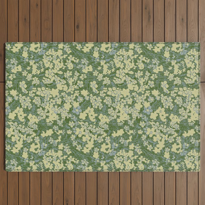 Nostalgia (Green-Blue) Outdoor Rug Gallery Image 2