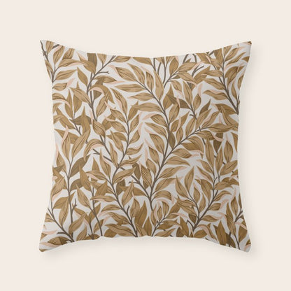 Autumn Botnica Foliage in Neutral Throw Pillow Gallery Image 4