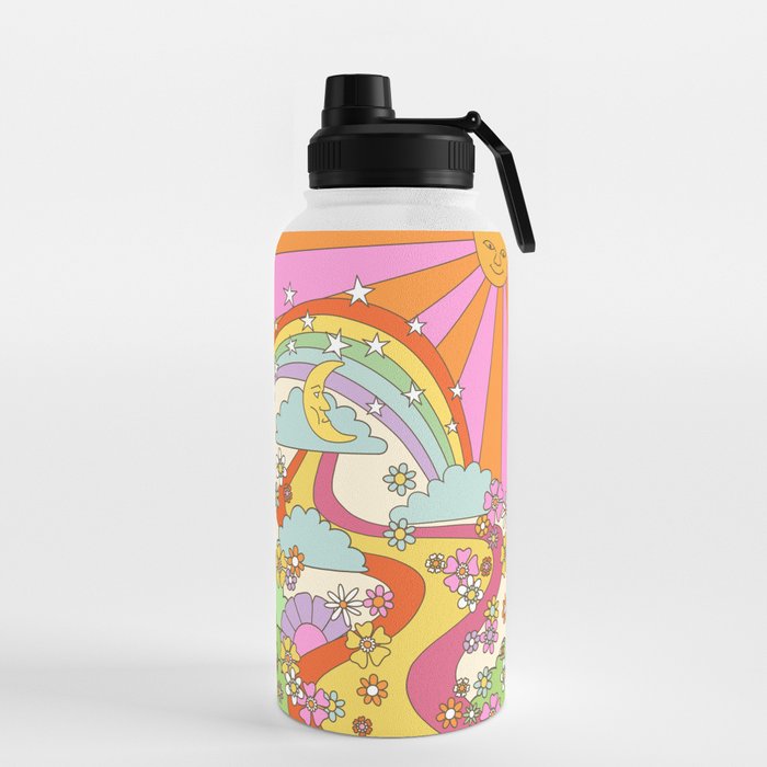 retro hippie boho print Water Bottle Gallery Image 5