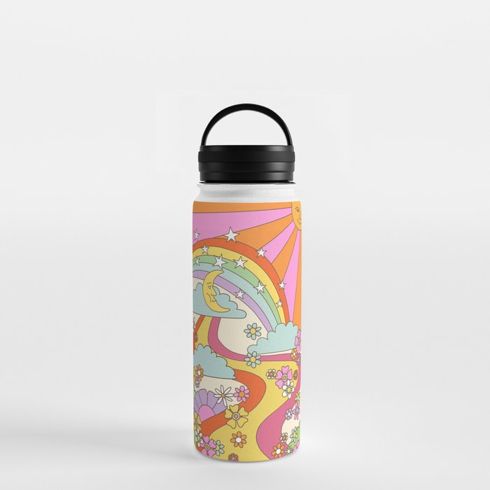 retro hippie boho print Water Bottle Gallery Image 3